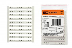 TDM маркеры для ЗНИ с нумерацией №№ 1-10 (уп. 100 шт., цена за уп.) SQ0803-0027