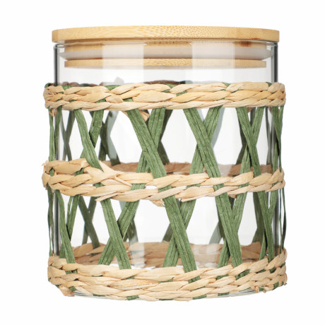 VETTA ЭКО Жгут Банка для хранения 750мл, 12х11см, стекло, бамбук