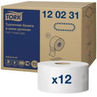 .Бумага туалетная д/диспенсера 170м.(12рул/уп) Tork (система T2) Advanced 2сл.бел.втор.120231/361759