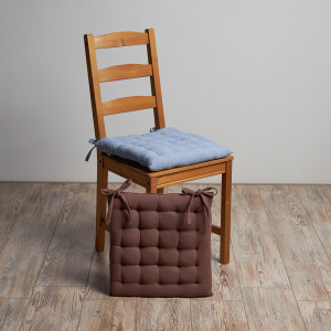 PROVANCE Подушка на стул, 100% хлопок, 38x38см, коричневый