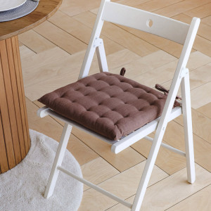 PROVANCE Подушка на стул, 100% хлопок, 38x38см, коричневый