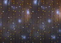 "Гирлянда-занавес ул. Св/д дождь 2х1,5м/20нит., мерц., бел.провод, ЖЁЛТЫЕ 360LED 235-225 Neon Night