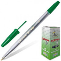 Ручка шариковая Corvina 51 корпус прозрачный 40163/04, зеленая