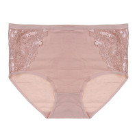 GALANTE Трусы женские макси с декором, р.50, 95%хлопок, 5%спандекс, бежевый, НБ25-14