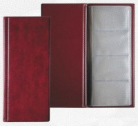 Визитница настольная на 96 визиток 2350И-203, ПВХ, бордо, Росиия 107243