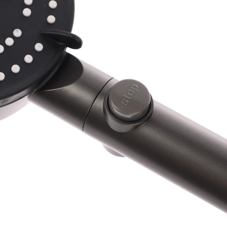 RAIN Лейка для душа, 6 режимов, SPA, кнопка стоп, 120мм, графит