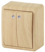 ЭРА Эксперт выкл. инд. ОУ 2 кл. 10А, сосна, 11-1205-11, Б0020668