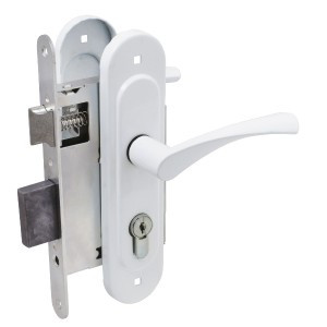 Птимаш ЗВ4-3.07 (ЗВ4-0623) белый м/о 55 Замок врезной с/руч (10)