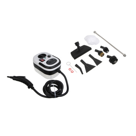 LEBEN Пароочиститель, 1.2л, 2500Вт, 6 режимов, 9 насадок, 220в