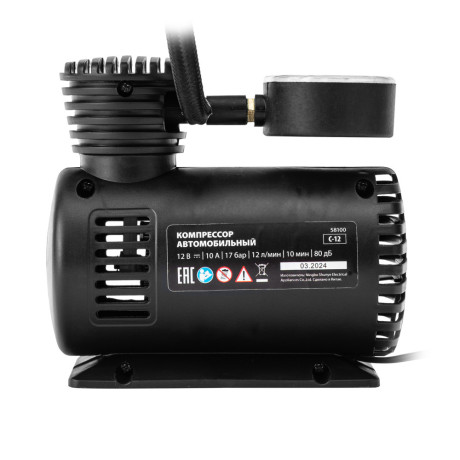 Компрессор автомобильный С-12, 12 В, 17 атм., 12 л/мин// MTX