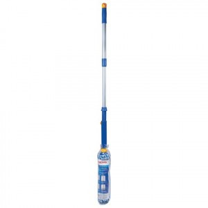 Швабра отжим., скручивающийся отжим, МОП из микрофибры, телескоп. чер. 96 см, Лайма 601471