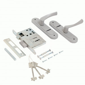 Замок врезной с/руч Птимаш ЗВ9-4.07 с пружиной хром (10)