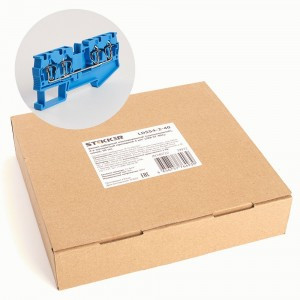 Stekker зажим самозажимной 4-х проводный ЗНИ 4 мм2, 40А LD554-2-40 (JXB ST 4) синий 39972