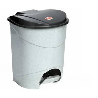 Контейнер для мусора с педалью 11 л мраморный М2891