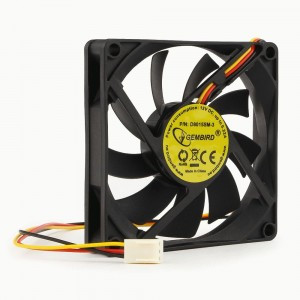 Вентилятор Gembird D8015SM-3 80x80x15, втулка, 3 pin, провод 0,3 м