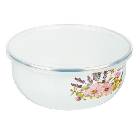 Набор мини-кастрюли 2шт.+салатник 1шт., с крышками, 6 пр (14/16/+14см, 0,7/1,1+0,7л) "Ботаника"