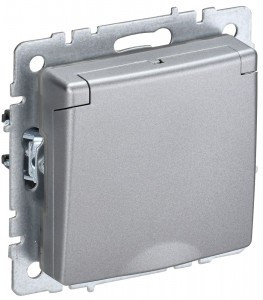 IEK BRITE мех. роз. СУ земля(штор, крыш.) 16А IP20 РСбш10-3-БрА алюминий BR-R16-16-K47