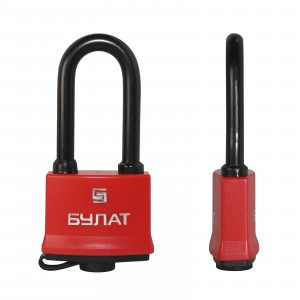 Замок навесной БУЛАТ ВС 1-П54-01 ПЛ Ш54*В113 всепогод удл дуж d=8,6мм автомат 5 анг.кл. (48,6)