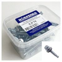 Саморез кровельный оцинкованный 5,6*76 (40 шт EC) (цена за уп) НАКРЕПКО 404513