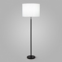 EUROSVET Торшер 1x50W E27 500x500x1600 мет.черн/ткань бел 01163/1 Умный дом Notturno a065669
