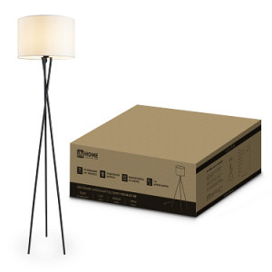 ASD/InHome св-к напольный торшер ТНО 04-E27-NB 60W E27 беж/черный 375x375x1600