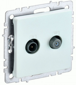 IEK BRITE мех. роз. СУ TV+SAT РТВ/РСп12-БрЖ жемч. BR-AF20-O-K36