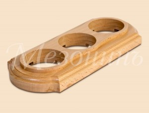 МЕЗОНИНЪ Рамка дерев. трехместная "Элегант" , без тонировки GE70703-00