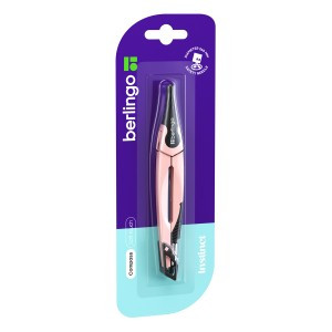 Циркуль Berlingo "Instinct" металлический, 135мм, фламинго, блистер Арт.334970