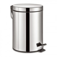 Ведро-контейнер д/мусора (урна) с педалью ЛАЙМА &quot;Classic&quot;, 5 л, зеркальное, нерж. сталь, 232260