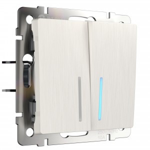 Werkel мех. выкл. СУ 2 кл. 10A (инд.) (перламутровый рифленый) W1120113 a051186