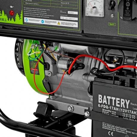 Генератор бензиновый БС-6500Э, 5.5 кВт, 230В, четырехтактный, 25 л, электростартер Сибртех