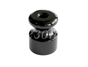 МЕЗОНИНЪ РЕТРО Изолятор фарфор (керамика) D18,5х24мм черный (уп.40шт, цена за шт) GE70025-05