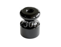 МЕЗОНИНЪ РЕТРО Изолятор фарфор (керамика) D18,5х24мм черный (уп.40шт, цена за шт) GE70025-05