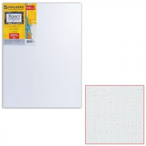 Холст грунт. на подрамнике BRAUBERG 30х40 см, 100% лен, среднее зерно, 190639