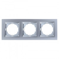 Nilson рамка 3 мест. THOR , серебро 27130093