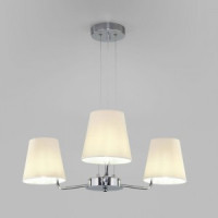 Eurosvet св-к подвес. E14 3x40W 650х650х570 мет хром/бежевый Amaretto 60155/3 a065001