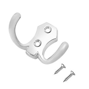 Крючок-вешалка мебельн 2-рожк СТАНДАРТ 306В CP хром Инд. уп. на подвесе(600,50)