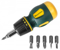 Набор KRAFTOOL &quot;EXPERT&quot; Отвертка реверсивная, с Cr-V битами, SL: 3, 5, 6 мм, PH № 1, 2, 3,двухкомпон