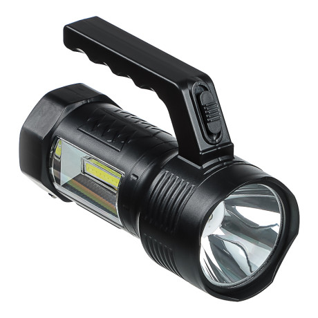 Фонарь прожектор тм ЕРМАК, 1 СОВ + LED, 800мАч, вилка 220В, 62х91х145 мм, 2 режима, пластик