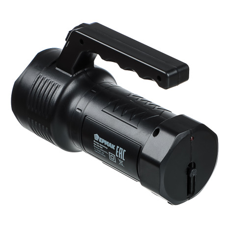 Фонарь прожектор тм ЕРМАК, 1 СОВ + LED, 800мАч, вилка 220В, 62х91х145 мм, 2 режима, пластик