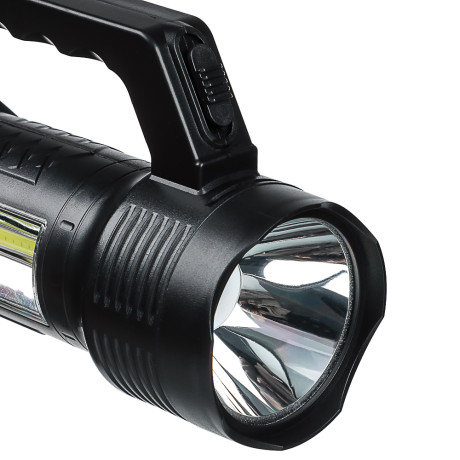 Фонарь прожектор тм ЕРМАК, 1 СОВ + LED, 800мАч, вилка 220В, 62х91х145 мм, 2 режима, пластик
