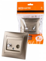 TDM Лама роз. СУ TV + SAT (F-разъем) 0-2400МГц бронза SQ1815-0720