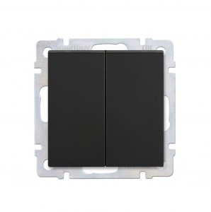 Smartbuy Нептун мех. выкл. СУ проходной 2-клавишный 10А черный  (SBE-05b-10-SW22-0)