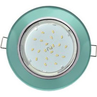 Ecola GX53 H4 5310 св-к Стекло Круг хром-изумруд 38x126 FC53RNECH (10!)