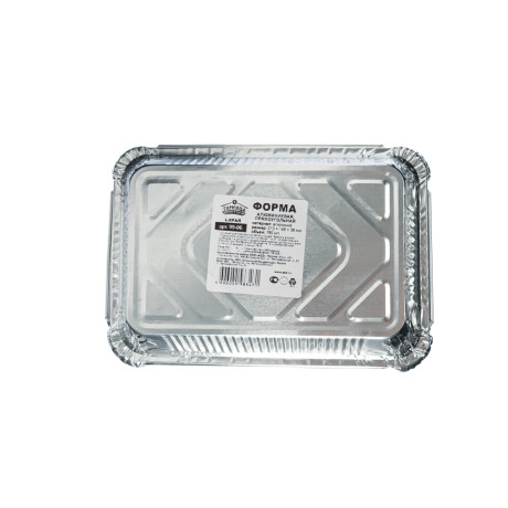 Форма для запекания, алюминиевая фольга, 21,2x14,7x4см, дно 17,4x10,9см, 780мл, L-край, R1L