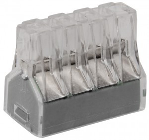 IEK строительно-монтажная клемма СМК 773-328 сервая (4 шт/упак)