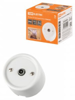 TDM Болонь Розетка TV проходная белая Ретро SQ1820-0054