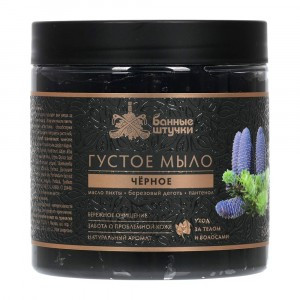Мыло густое черное, 500 мл. для бани и сауны 33673 Банные штучки