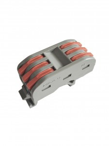 SmartBuy клемма проходн СМК 222-423 с рычагом на DIN 3х(0,08-4мм2) (50шт, цена за шт) SBE-dincwcc-3