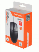 Мышь проводная GoPower GPM01 USB черный (1/100)